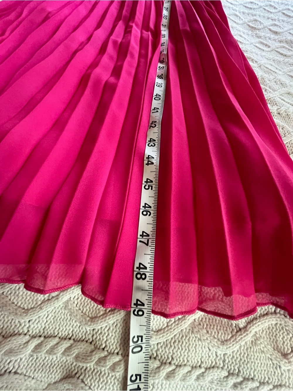New! Sam Edelman Hot Pink Sleeveless Pleated Midi Dress Women’s Size 8 - Picture 5 of 16